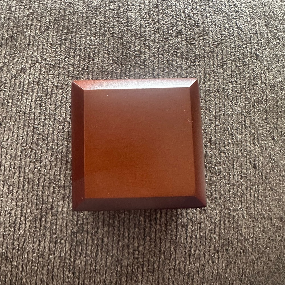Elegant Brown Wooden Ring Box